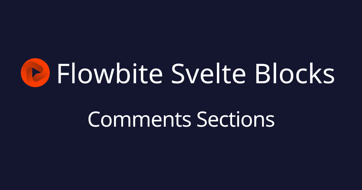 Comments Sections - Flowbite