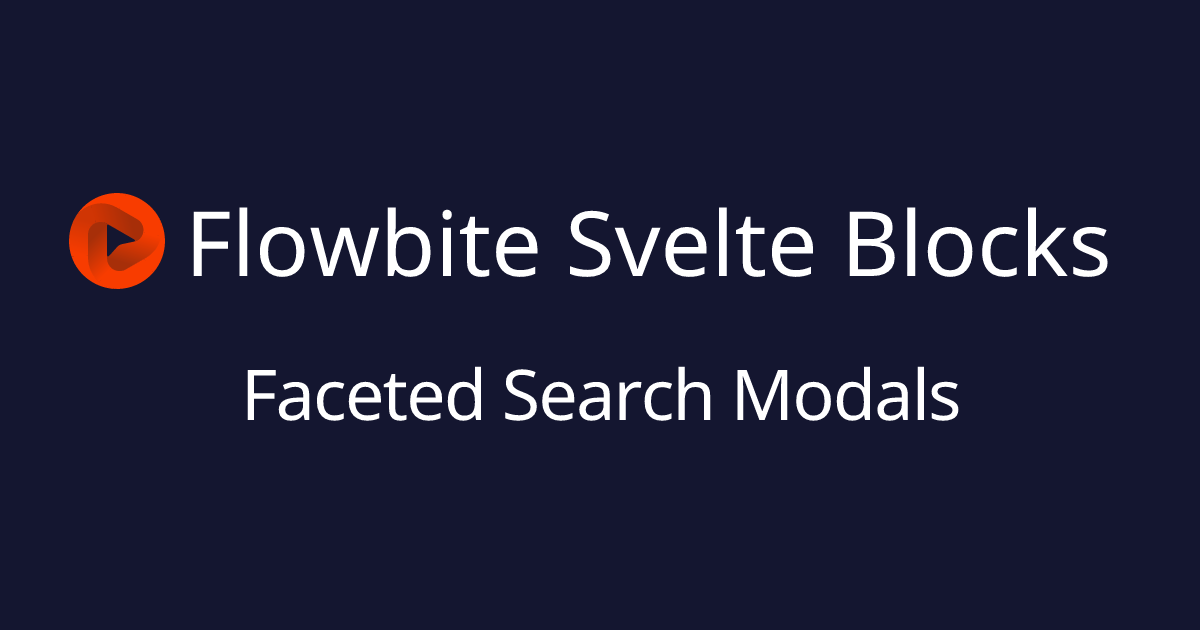 Faceted Search Modals - Flowbite