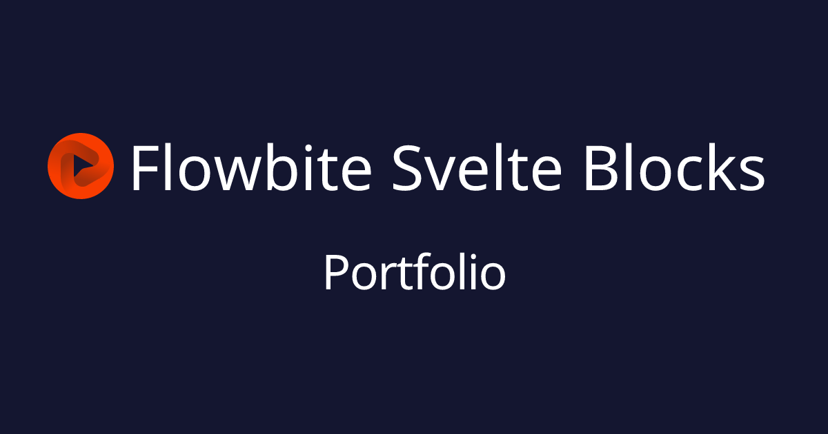Portfolio - Flowbite