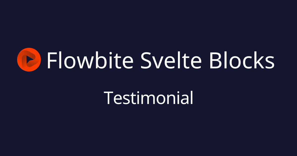Testimonial - Flowbite